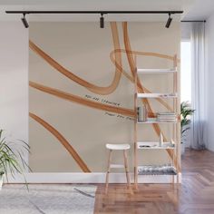 a wall mural with the words you've got to know in brown and white