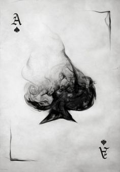 Always wanted a tattoo of a spade, look at possibilities :) also like the smoke... I've always had a slight obsession with smoke. Tato Jam, Tato Realis, Spade Tattoo, A Playing Card, 카드 디자인, Card Tattoo, Ace Of Spades, Playing Card, Dark Art