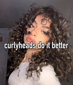 #whisper #whispergirly #curly #curlyhead #cute #real #relatable Curly Haircuts With Face Framing, Curly Hair Brushed Out, Curly Hairstyles Unique, Cute Curly Hairstyles For Long Hair, How To Prevent Frizzy Hair Curls, Side Bangs On Curly Hair, Curly Hair Relatable, Curly Hair Whisper, Japanese Curly Hair