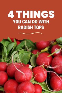 radishes with the words 4 things you can do with radish tops