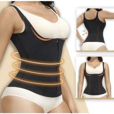 Get Ready To Look And Feel Amazing With This Yadifen Waist Trainer Vest Zipper Corset Body Shaper. Designed To Provide Firm Compression In The Waist Area, It Will Help You Achieve The Hourglass Figure You&Apos;Ve Always Wanted. This Shapewear Is Made Of High-Quality Nylon And Neoprene, Ensuring Both Durability And Comfort. The Black Color And Solid Pattern Make It Easy To Match With Any Outfit, While The Zipper Accent Adds A Touch Of Style. This Waist Trainer Is Perfect For Women Who Want To Enh Zipper Corset, Above The Knee Shorts, Waist Trainer Vest, Cincher Corset, Waist Cincher Corset, Waist Shapers, Waist Cincher, Women's Shapewear, Body Shaper