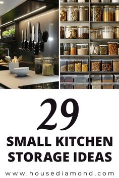 29 Clever Storage Ideas for Small Kitchens Kitchen Optimization, Countertop Storage Ideas, Creative Wall Storage, Small Kitchen Storage Ideas, Ideas For Small Kitchens, Clever Storage Ideas, Under Shelf Basket, Island Storage, Kitchen Storage Ideas