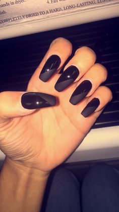 Half Matte Nails, Nails Images, March Nails, Types Of Content, Black Coffin Nails, Coffin Nails Matte, Square Nail Designs