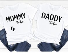 Mommy and Daddy To Be Matching Shirt, Pregnancy Announcement T-Shirt, Cute Baby Shower Tee, New Mom Dad Shirt, Funny Pregnant Gift for Mama, Daddy To Be Shirt,Mommy To Be Shirt,Pregnancy Announce,Baby Shower Shirt,New Mom T-Shirt,Funny Gift for Mama,Cute New Dad Shirt,Funny Pregnant Gift,Gift For Pregnancy,Gift For New Mom,New parents shirt,Future Mama Shirt,Future Daddy Shirt  Hello! Welcome to my store, I'm delighted to see you here. My store's main goal is to make you happy. I see you as a friend, not just a customer. Please contact me if you have any questions or want to get a custom-made design. I'm sure you'll love my designs. If you liked the design but didn't like the shirt color we have, please contact me. Or if you want me to add a little customization, feel free to contact. I wi Announce Baby, Mommy To Be, Mommy Shirts, Funny Dad Shirts, Reveal Ideas, Pregnancy Gifts, Mama Shirt, New Mom