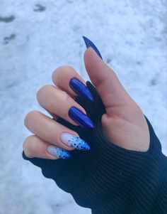 Mickey Nails, Blue Nail Designs, Blue Nail, Nails Desing, Elegant Nails, Dream Nails, Minimalist Nails, Chic Nails, Long Acrylic Nails