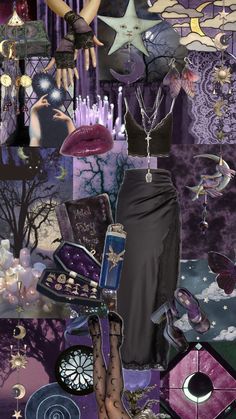 🌙🦋🔮#whimsigoth #whimsigothaesthetic Whismgoth Aesthetic, Punk Princess Aesthetic, Whimsigothic Style, Whimsigoth Fits, Outfits Whimsigoth, Dark Whimsigoth, Whimsi Goth, Modern Witch Outfit