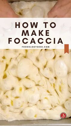 how to make focaccia from food blog geek com with text overlay