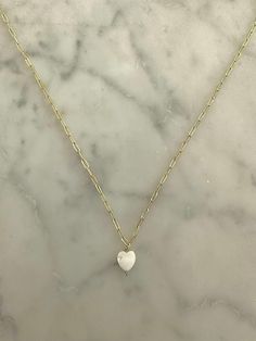 -gold plated chain -shell heart Elegant 14k Gold Filled Heart Necklace, Gold Dainty Heart Necklace With Pearl Charm, Valentine's Day Gold-plated Gold Chain Necklaces, Valentine's Day Gold-plated Gold Chain Necklace, Valentine's Day Gold Plated Gold Chain Necklace, Valentine's Day Gold Chain Necklace With Heart Pendant, Dainty White Heart-shaped Necklace, Valentine's Day Gold Heart Pendant Chain Necklace, White Heart Charm Necklace