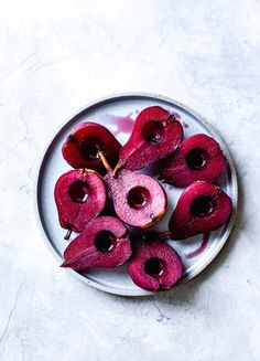 sliced beets on a plate ready to be eaten by someone else in the kitchen