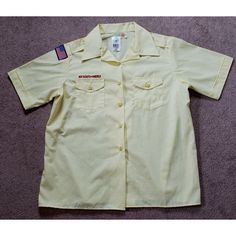 New With Tag. Please See All Pics For Details And Measurements. Cotton Short Sleeve Uniform Tops, Uniform Style Cotton Tops With Short Sleeves, Cotton Uniform Tops With Short Sleeves, Collared Cotton Tops With Uniform Style, Cotton Uniform Tops With Collar, Cotton Uniform Tops For Workwear, Cotton Uniform Workwear Tops, Boy Scout Shirt, Vintage Boy Scouts