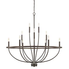 Capital Lighting - 428501BZ - 12 Light Chandelier - Greyson - Bronze 12 Light Chandelier, Capital Lighting Fixture, Large Chandelier, Wagon Wheel Chandelier, Capital Lighting, Candle Chandelier, Beautiful Chandelier, Candle Styling, Black Chandelier