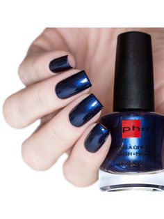 Deep blue metallic nail polish with light blue shimmer 0179 12 ml The nail polish is a jaw droppingly beautiful polish that effortlessly stops people in their tracks. Great polish with excellent performance, super gloss shining. Especially erfect for the winter season. *Nail polish of the highest quality. *Perfect application. *Comfortable brush. *Fast drying time. *Long-lasting sparkling finish. Formula does not contain: Formaldehyde, Toluene, Dibutyl Phthalate (DBP), Formaldehyde Resin, Campho Teal Nails, Metallic Nail Polish, Diy Nail Polish, Indigo Color, Blue Gel, Metallic Nails, Gel Lacquer, Gel Polish Colors, Nail Polishes