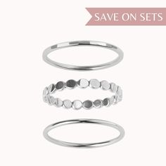 Save 15% when you bundle 3 of our favorite essential stacking rings! 💕 What's included: 1 Hammered Stacking Ring 1 Cora Stacking Ring 1 Smooth Stacking Ring DETAILS * Available in 14k Yellow Gold Filled, Sterling Silver, or 14k Rose Gold Filled. * Can be made in ANY ring size! Don't see what size you need from the drop down? Simply send us a message directly after you place your order.  Handcrafted to order in our Salt Lake City studio ✨ . . . . . . . . . . . . . . . . . . . . . A B O U T * U S Gift Sets For Her, Stacking Ring Set, Waterproof Jewelry, Stacking Ring, Stackable Rings, Lake City, Stacking Rings, Ring Set, Custom Jewelry