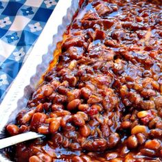 the baked beans are ready to be eaten