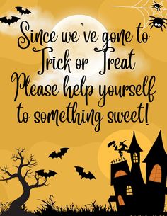 a halloween card with a castle and bats