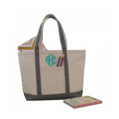 "Monogrammed Canvas Totes! We love these monogrammed canvas tote bags. Not only are they durable, but they also make a wonderful personalized gift for teachers, your bridesmaids, your Sorority Sisters or give as a Mother's Day, birthday or thank you gift. Our monogrammed canvas boat tote bags also make a perfect carry on bag for weekend vacations or a great beach bag. The natural water resistant qualities of canvas make it the perfect material for year-round use! ---------- ADDITIONAL INFORMATIO Personalized Rectangular Canvas Bag, Personalized Rectangular Canvas Bags, Personalized Canvas Bags For Gifts, Personalized Monogram Tote Bag, Personalized Gift Canvas Bag, Personalized Canvas Gift Bag, Everyday Canvas Monogram Bags, Monogram Rectangular School Bag, Personalized Canvas Tote