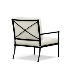 a black and white chair on a white background