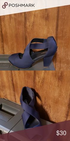 Shoes New, Never worn, Easy Spirit Shoes Heels Blue Ankle Strap Heels With Cushioned Footbed, Blue Cushioned Synthetic Heels, Blue Synthetic Heels With Cushioned Footbed, Size 12 Heels, Easy Spirit Shoes, Spirit Shoes, Easy Spirit, Shoes Women Heels, Shoes Heels