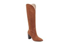 Dolce Vita Nedi - Women's Boots : Brown : Make a standout statement in the Dolce Vita Nedi, a western-inspired knee-high boot with pointed toe silhouette. The footwear features leather upper construction with block heel and side zipper for easy entry. Breathable leather lining and insole. Synthetic rubber outsole. Made in Brazil. Measurements: Heel Height: 3 1 4 in Weight: 1 lb Circumference: 15 in Product measurements were taken using size 7, width M. Please note that measurements may vary by size. Brown Boots Women, Synthetic Rubber, Boots Brown, Product Reviews, Knee High Boots, Women's Boots, Side Zipper, Special Features, Knee High