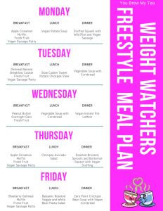 a pink and white menu with the words fresh, healthy, water - based meals on it