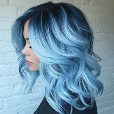 20 Pastel Blue Hair Color Ideas to Try - My Blog Blue White Hair Color, Hair Color Fun Colors, Light Blue Peekaboo Hair, Winter Hair Inspo Color, Blue Hair Color Short, Gray And Blue Hair, Brown To Blue Ombre Hair, Purple And Blue Hair Color Ideas, Hair Dye Styles Ideas