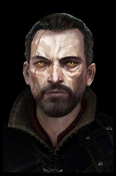 an image of a man with yellow eyes