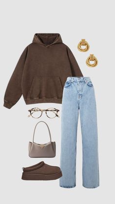 Lazy Shopping Outfit, Cute Jean Winter Outfits, Lazy Day Work Outfit, Pnw Spring Outfit, Thanks Giving Outfits Women Comfy, Chill Outfits For Work, Basic Style Outfits Women, Outfit Inspo Casual Winter, Comfy Casual Winter Outfits Aesthetic