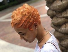 Tapered Haircut, Cute Short Haircuts, Finger Waves, Hair Laid, Short Natural Hair Styles, Baddie Hairstyles, Orange Hair