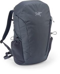 the ospree backpack is shown in grey