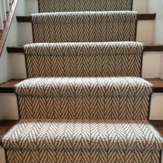 the carpeted stairs in this house have been cleaned and are ready to be used