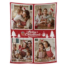 a christmas photo collage with four pictures