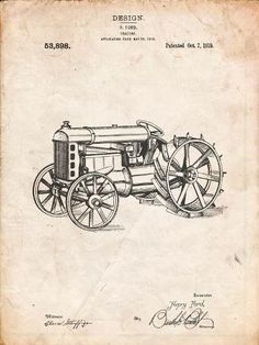 an old drawing of a steam engine