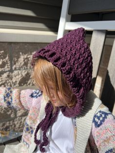 Made to order pixie bonnet! Please allow a minimum of 1-2 weeks for processing time before shipping. If you're unsure your order will arrive on time, please message me prior to making your order! This listing is for 1 yarn color (can be a multicolored yarn). If you wish to have more than 1 yarn color, message me for a custom order quote.  Not all colors shown will be available. Please fill out the personalization or message me to inquire about color and size specifications. *Smoke Free Home* pat Child Crochet Hat, Crochet Pixie Hat, Pixie Bonnet, Pixie Hat, Baby Bonnets, Hat Custom, Bonnet Hat, Gift Newborn, Gift For Birthday