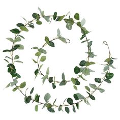 a wreath made out of green leaves and branches