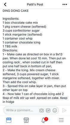 an iphone screen showing the instructions for making cake