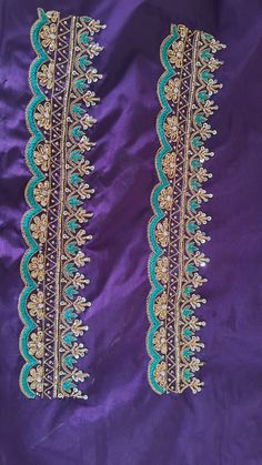 Aari Borders Design, Thread Work Embroidery Blouse, Green Blouse Designs, Magam Work, Maggam Work Designs, Aari Designs, Aari Blouse