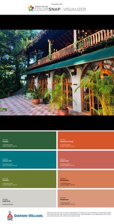 the color scheme for this website is bright and colorful, with an image of a house in