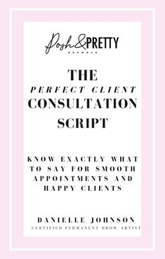 Are you a new permanent makeup artist who feels like you don't know what to say for a successful consultation with your clients? Or are you a more seasoned brow artist looking to streamline your consultations?  The Perfect Client Consultation Guide will give to the exact words to say and questions to ask to give you and your client clarity and comfort before, during, and after their appointment. This guide will help you: - Explain the overall appointment process - What to expect each day with af Client Consultation, Permanent Makeup Artist, Consent Forms, Brow Artist, What To Say, Healing Process, Permanent Makeup, Questions To Ask