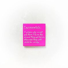 a pink square magnet with the words pepamarella written on it in cursive writing