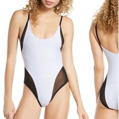 New Without Tags. Hygienic Liner Still In Place Tagged Solid & Striped For Exposure White Nylon One-piece Bodysuit, White Nylon Bodysuit With Lined Body, White Nylon Beach Bodysuit, White Nylon Summer Bodysuit, White Nylon Bodysuit For Summer, White Nylon Bodysuit For Poolside, Sporty White One-piece Bodysuit, White Sporty Bodysuit For Summer, Sporty White Bodysuit For Poolside