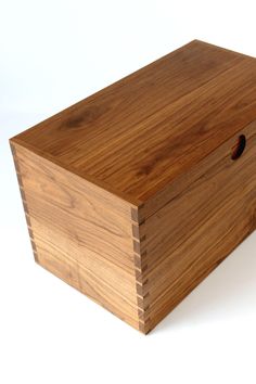 Luis Blanket Box in Walnut - Martelo and Mo Wooden Storage Ottoman, Wooden Chests, Wooden Ottoman Storage, Storage Ottoman Bench Wood, Wooden Blanket Chest, Wooden Blanket Box, Walnut Blanket Chest