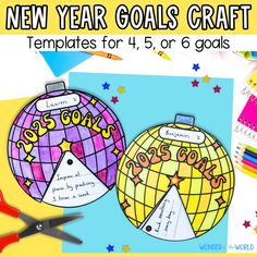 new year's crafts for 4, 5, or 6 kids with scissors and pencils