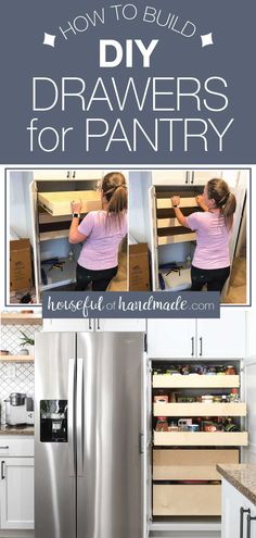 how to build a diy drawer for pantry drawers in the kitchen with pictures and instructions