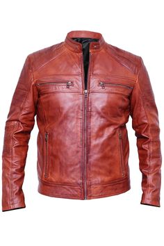 Introducing our new leather jacket designed in the classic cafe racer style, perfect for adding a touch of sophistication and durability to your wardrobe. Crafted from premium quality sheepskin leather, this jacket is a timeless investment piece that will remain in style for years to come. Note: We don't keep an inventory of leather jackets. We stitch each jacket with new leather and other materials when we receive an order from you. We pay special attention to each jacket and its size based on Classic Cafe, Brown Motorcycle, Motorcycle Vintage, Cafe Racer Style, Real Leather Jacket, Leather Biker Jacket, Vintage Coat, Jacket Design, Leather Jackets