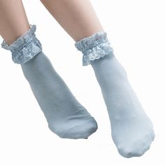 Your dream girly socks! StretchyComfortable Blue Stockings, Winter Wardrobe, Stockings, Dreaming Of You, Light Blue, Socks, Lily, Wardrobe, Green