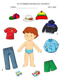 a paper doll with clothes and shoes on it