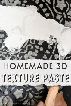 Discover the art of creating your own 3D texture paste right at home with this simple DIY recipe. By combining Plaster of Paris and some everyday household items, you'll be able to craft intricate, three-dimensional designs that add depth and texture to any creative project. The tutorial includes how to use the 3D texture paste to make beautiful wall art on a budget. Diy Plaster Of Paris, Wall Art On A Budget, How To Make Plaster, Diy Art Deco, Paris Fabric, Paris Crafts, Garden Books, Tim Holtz Crafts