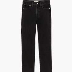 With Their Waist-Accentuating High Rise And Tapered Legs, These Are "Mom Jeans"...If Your Mom Was A '90s Supermodel. Coming In Our Signature Black Wash, They're Made Of Our Best-Selling Heritage Stretch Denim That Has An Old-School Look And A Touch Of Give For A Perfectly Broken-In Feel. 11" High Rise, Fitted Through The Hip And Thigh, 12 3/4" Tapered Leg Opening, 31" Inseam. Do Well: For Each Pair Made At The Fair Trade Certified Saitex Factory, We Contribute To A Community Development Fund Man Chic Sweatshirt Outfit, Chic Sweatshirt, Straight Crop Jeans, Sweatshirt Outfit, Madewell Jeans, Madewell Denim, Jeans For Sale, Vintage Jeans, High Jeans