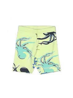 Tea Board Shorts Size: 6-9 Month Bottoms - used. 100% COTTON, Print | Tea Board Shorts: Green Print Bottoms - Size 6-9 Month Green Swim Trunks With Built-in Shorts For Water Sports, Green Athletic Fit 2-in-1 Shorts, Green Cotton Playtime Shorts, Boys Bottoms, 9th Month, Green Print, Board Shorts, The 100, Women Handbags