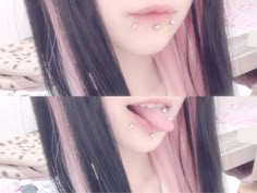 Jirai Kei Hair, Kawaii Piercings, Piercing Setup, Cool Piercings, Piercing Inspo, Cute Piercings, Jirai Kei, Piercings And Tattoos, Piercing Ideas